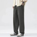 retro loose straight leg pants men's moped cotton casual