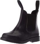 Rhinegold Childs Young Rider COMFEY CLASSIC LEATHER JODHPUR BOOTS - Traditional Horse Riding Boots - No Zip, Easy On/Off, Elastic Sides, Girls and Boys Equestrian Ankle Boots (Black, Size EU 37, UK 4)