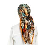 RIIQIICHY Women Silk Scarf Head Hair Satin Scarf 35 Inch Large Square Neck Scarf Night Wraps for Sleeping Bandanas Summer Accessories Ladies Gifts