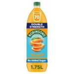 Robinsons Double Strength Orange No Added Sugar Squash 1.75L