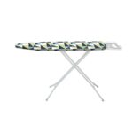 Royalford Ironing Board, Adjustable Height & Iron Rest To Secure Iron In Place, Lightweight & Foldable For Compact Storage, Protective Feet,100% Cotton Fitted Cover – 95.5 x 30.5 cm, Multiclolor