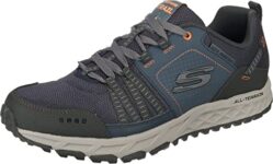 Skechers Men's Escape Plan Trainers, Blue Navy Orange, 8 UK