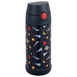 Snug Kids Flask - Stainless Steel Insulated Water Bottle with Straw for Children/Toddlers (Girls/Boys) - Space, 350ml