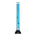 Straame 90cm Colour Changing LED Light Bubble Fish Mood Lamp with Colourful Artificial Tropical Fishes, Sensory Relaxing Atmosphere Mood Light (90 cm, Black)