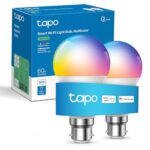 Tapo Smart Bulb, Smart Wi-Fi LED Light, B22, 60W, Energy saving, Works with Amazon Alexa and Google Home, Colour-Changeable, No Hub Required Tapo L530B(2-pack)[Energy Class F], Multicolor