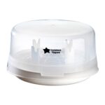 Tommee Tippee Microwave Steam Steriliser for Baby Bottles, Soothers, Breast Pumps and Feeding Accessories, Kills Viruses and 99.9% of Harmful Bacteria, 4-Minute Sterilisation Cycle