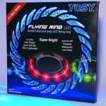 TOSY Flying Ring - 12 LEDs, Super Bright, Lost Mode, Auto Light Up, Camping Essentials for Kids/Teens/Boy/Girl, Safe & Soft, Waterproof, Pool/Beach Games, Lightweight Toy (Blue)