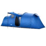 Trail Easdon 6 Man 2 Room Tent, Family Camping Tunnel Tent, 3000mm Waterproof, Dark Zone Bedrooms, Living Area with Standing Height, Bathtub Groundsheet, Carry Bag (L700cm x W240cm x H185/210cm)