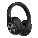 TuneFlux Wireless Bluetooth Headphones Over Ear, 80H Playtime, 3EQ Sound Modes, HiFi Stereo Headphones with Deep Bass Microphone, Foldable Bluetooth 5.3 Headsets-Black