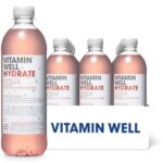 Vitamin Well Rhubarb & Strawberry Flavouredwater– Packed with Vitamin C, D, Zinc, Biotin, Low Calorie – 12 x 500ml (HYDRATE)