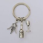 Wine Keychain Wine Glass Corkscrew Valentine Gift Restaurant Chef Jewelry Promotion Small Gift (#2)