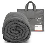 Winthome Weighted Blanket Adult, Heavy Blanket Designed for Insomnia, Anxiety and Stress Relief with Premium Glass Beads, Weighted Blanket Double QUEEN Size (Grey, 150x200cm 8kg)
