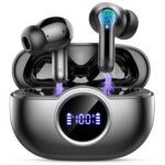 Wireless Earbuds, Bluetooth 5.4 Headphones in Ear with 4 ENC Mic, 2025 New Wireless Headphones Deep Bass Stereo Ear Buds, Noise Cancelling Bluetooth Earphone 36H Playtime, IP7 Waterproof, LED Display