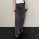 Women's jeans New high waisted slim fit straight leg pants for summer 2025 pure cotton embroidery women's pants y2k Denim pants