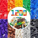 WYSWYG Building Bricks Classic 1200 Pieces Building Blocks Box Set for 6 Year Old up Kids Compatible with All Major Brands 10 Classic Colors, 14 Bulk Shapes