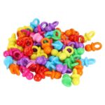 100Pcs Acrylic Pacifier Birthday Party Decoration Baby Baptism Soothing Mini Color Toys for Baptism Baby Shower Birthday Mother to Be Party Favour (Solid Color Mix)