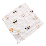 Baby Care, Newborn Baby Cartoon Printing Cotton Soft Saliva Towel Handkerchief Face Towel, Clothing for Baby Kids (Free Size N)
