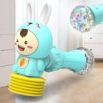 Baby Musical Toy with Lights and Sounds Educational Rattle Stick for Toddlers Infant Sleep Early Learning Instrument 6 Months Up (Blue, One Size)