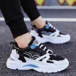 Big Size Chunky Height Man Sneakers Women Sport Shoes Man Running Shoes Men Sports Shoes for Boys Black Blue White Toning D-753