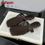Fashion Mesh Women Wedges Sandals Slides Slippers Mules Summer Beach Female Low Heel Wedges Sandals Shoes For Ladies New In 2025