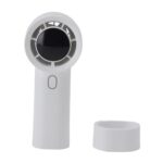 Handheld Electric Fan, Bladeless Small Hand Fan Compact Digital Display Silent USB Rechargeable for Outdoors for Office (White)
