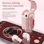 Heart Shaped Wireless Bluetooth 5.3 TWS In-Ear Earbuds Couple Gamer Headset - Compact Charging Case Long Battery Life