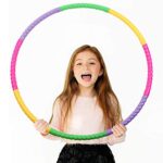 HKESTLDO Hula Hoops,Hula Hoop Kids Detachable and Adjustable,Plastic Fitness Exercise Hoop Children for Dance,Games,Lose Weight or As a Gift1
