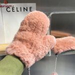 Hot Sale Winter Girl Natural Real Rex Rabbit Fur Gloves Good Elastic Knitted Rabbit Fur Mittens Lady Real Rex Rabbit Fur Gloves