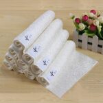 jieGorge 5pcs Bamboo Fiber Dish Wash Cloth/Towel (White) for Kitchen 18x16cm, Kitchen?Dining & Bar for Easter Day (White)