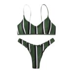 jieGorge Swimsuit Women Sexy, Womens Swimming Costume Padded Swimsuit Monokini Push Up Bikini Sets Swimwear, Swimwear Tummy Control (Green M)