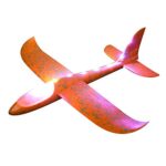 KIMODO Foam LED Hand Throwing Airplane Aircraft Model Toy Glider Airplane Education Alphabet Board Games for Kids 4-6 (Orange, One Size)