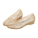 ladies summer sandals clearance.sale Sandals with Arch Support for Women Open Toe Walking Slides Lightweight Arch Support Wedge Comfortable Casual Slip on best deals today on clearance Gold 5