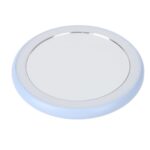 LED Makeup Mirror, Small Size Convenient USB Rechargeable 2 Modes Compact Mirror for Home Travel Office (Sky Blue)