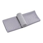 Microfiber Towel for Sports Yoga Gym Running Fitness Camping Soft Breathable Chilly Ice Neck Towel Workout (Light Gray, One Size)