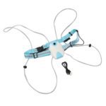 Naroote Running Light, Professional Multicolor Illuminated Easy Control High Brightness High Visibility Lightweight LED Reflective Running Vest for Running for Walking (Blue)