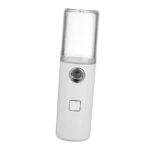 NIYANGLE 1Pc USB Rechargeable Portable Facial Steamer Nano Spray Humidifier for Hydrating Skin Pore Cleaner and Moisturizing for All Skin Types White