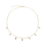 Pendant for Women Necklace Women Necklace Set Tassels Pendant Choker Girls Statement Necklace Chain Women Necklace Star for Necklaces Pendants Womens Necklaces Fashion Bar Necklaces (Gold, One Size)