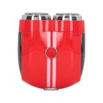 Small Beard Trimmer, 10300rpm Electric Mini Beard Shaver IPX7 Waterproof Curved Net Wet Dry Dual Use for Travel (Red)