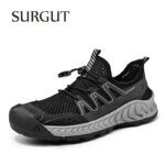 SURGUT Summer Sneakers Breathable Loafers Mesh Men Casual Shoes Fashion Lightweight Men's Shoes Outdoor Non-Slip Walking Shoes