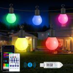 TikTok Viral Outdoor Camping LED String Light APP-Control Waterproof,USB 5V Fairy Lights for Garde,Tents,Patio, Christmas Decor