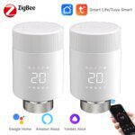 Tuya ZigBee3.0 Smart Thermostat Radiator Actuator TRV Thermostatic Valve Controller Works with Alexa Google Home Smart Gadgets