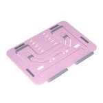 Vikye Laptop Stand, Non Slip Double Sided Usable Stand Lifter, Desktop Height Adjustable Foldable Laptop Stand Compatible with 10 to 17.3 Inches Computer (Pink)