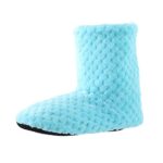 Wide Width Boots for Women Barrel Floor Cotton Boots Can Be Warm Cotton Shoes Wide Width Boots for Women (Blue, 4)
