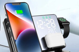 Wireless Charger Station 4 in 1 Fast Charging Dock Stand For iPhone 15 14 13 12 11 Samsung S23 S22 S21 Apple Watch 9 8 7 Pro