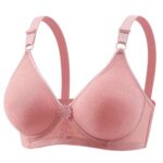 Wmoen's Sexy Bras for Multipack Lace Bralettes for Plus Size Everyday Bras BreathableBras Supportive Bra Strapless Bralette All Day ComfortBra Wireless Padded Bra Sportsbra Large Breasts Pink