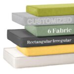 ZSWXF Garden Furniture Cushions Custom Bench Cushion Outdoor Bench Seat Cushion Waterproof Window Seat Cushion Patio Bench Cushions Replacement Cushions for Rattan Furniture,Custom,Thickness5cm