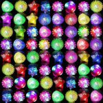 10/20/30/40/50/60pcs Glowing Rings LED Light Up Luminous Rings Party Favor Toys Flash Led Lights Glow In The Dark Party Supplies