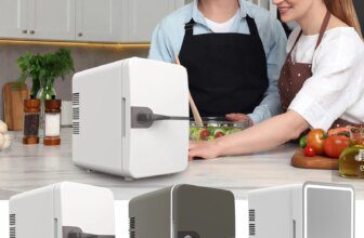 6L Mini Car Refrigerator 12V DC 100~240V AC Electric Portable Beauty Cooler Warmer Freezer US/UK/EU Car Mini Fridge Ice Box