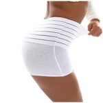 Body Women's Clothes Trousers Shaping Pants Cotton Body Shaping Shapeware Zipper (White, S)
