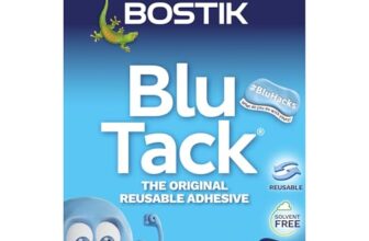 Bostik Blu Tack, Multipurpose Reusable Adhesive, Clean, Safe & Easy to Use, Non-Toxic, Handy Size, Colour: Blue